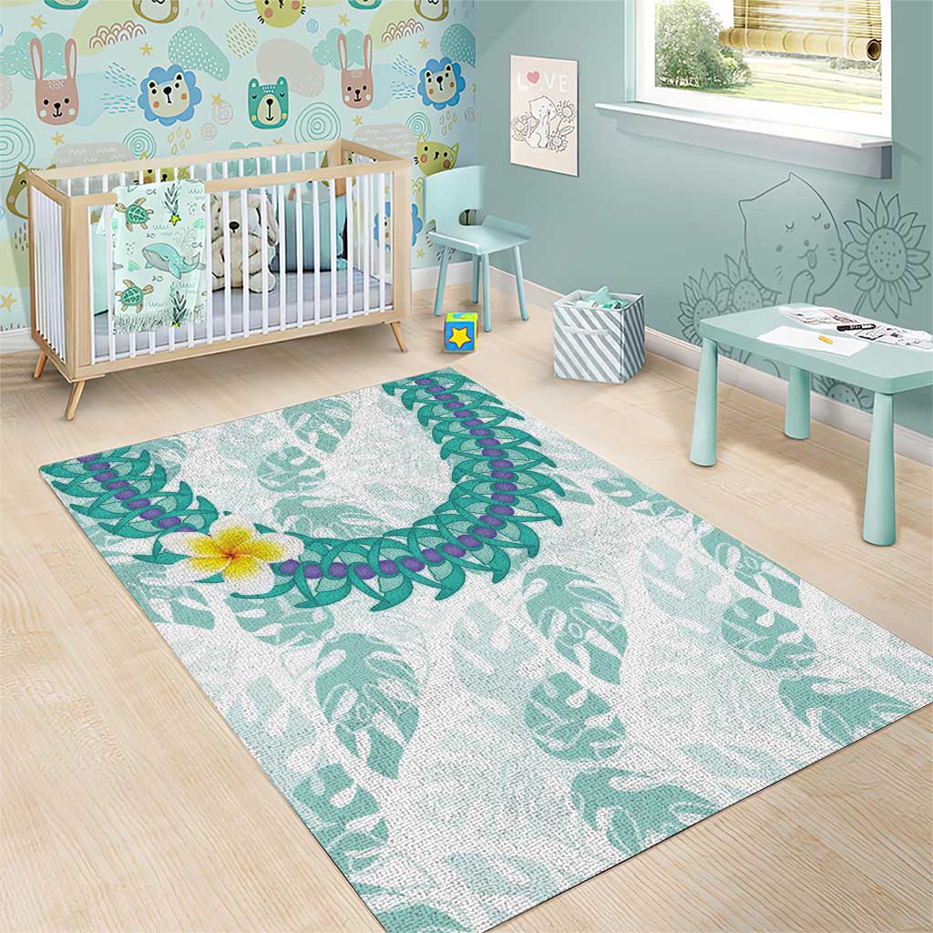 Jade Vine Lei Hawaii Area Rug Aloha Seamless Tropical Leaves - Polynesian Pride