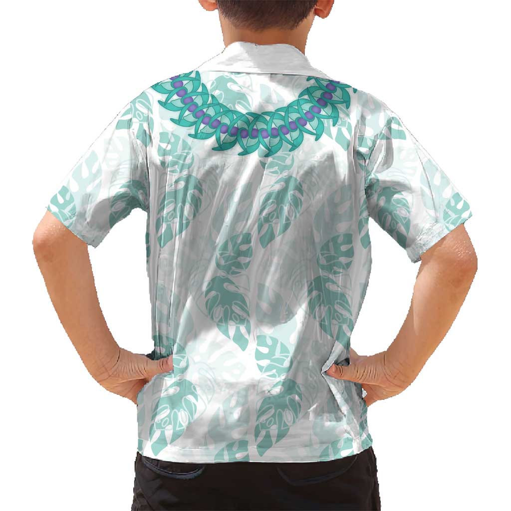 Jade Vine Lei Hawaii Family Matching Tank Maxi Dress and Hawaiian Shirt Aloha Seamless Tropical Leaves LT14 - Polynesian Pride