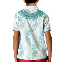 Jade Vine Lei Hawaii Kid Polo Shirt Aloha Seamless Tropical Leaves LT14 - Polynesian Pride