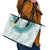 Jade Vine Lei Hawaii Leather Tote Bag Aloha Seamless Tropical Leaves - Polynesian Pride