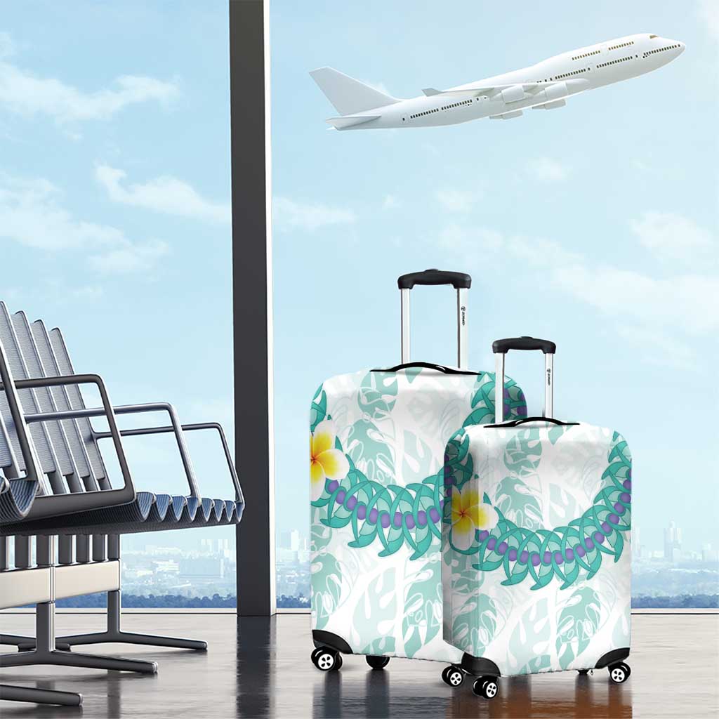 Jade Vine Lei Hawaii Luggage Cover Aloha Seamless Tropical Leaves LT14 - Polynesian Pride