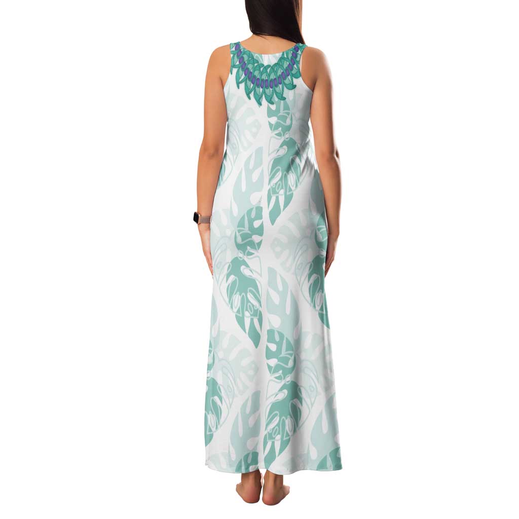 Jade Vine Lei Hawaii Tank Maxi Dress Aloha Seamless Tropical Leaves LT14 - Polynesian Pride
