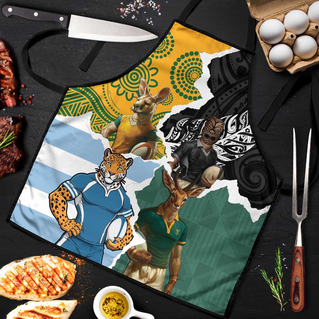 Rugby 2025 Championship Apron Southern Hemisphere Countries Mascots - Polynesian Pride