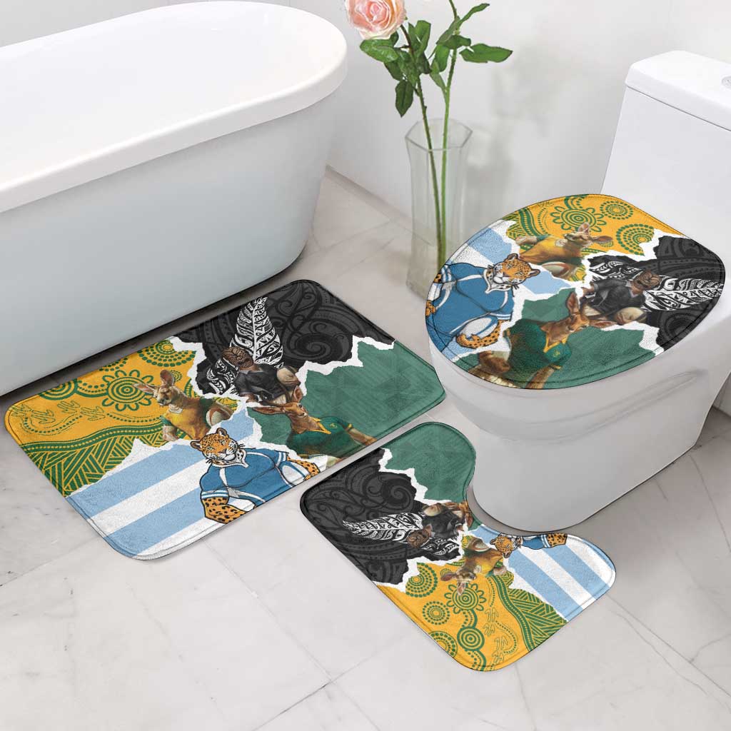 Rugby 2025 Championship Bathroom Set Southern Hemisphere Countries Mascots - Polynesian Pride