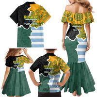 Personalised Rugby 2025 Championship Family Matching Mermaid Dress and Hawaiian Shirt Southern Hemisphere Countries Mascots LT14 - Polynesian Pride