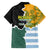 Personalised Rugby 2025 Championship Family Matching Short Sleeve Bodycon Dress and Hawaiian Shirt Southern Hemisphere Countries Mascots - Polynesian Pride