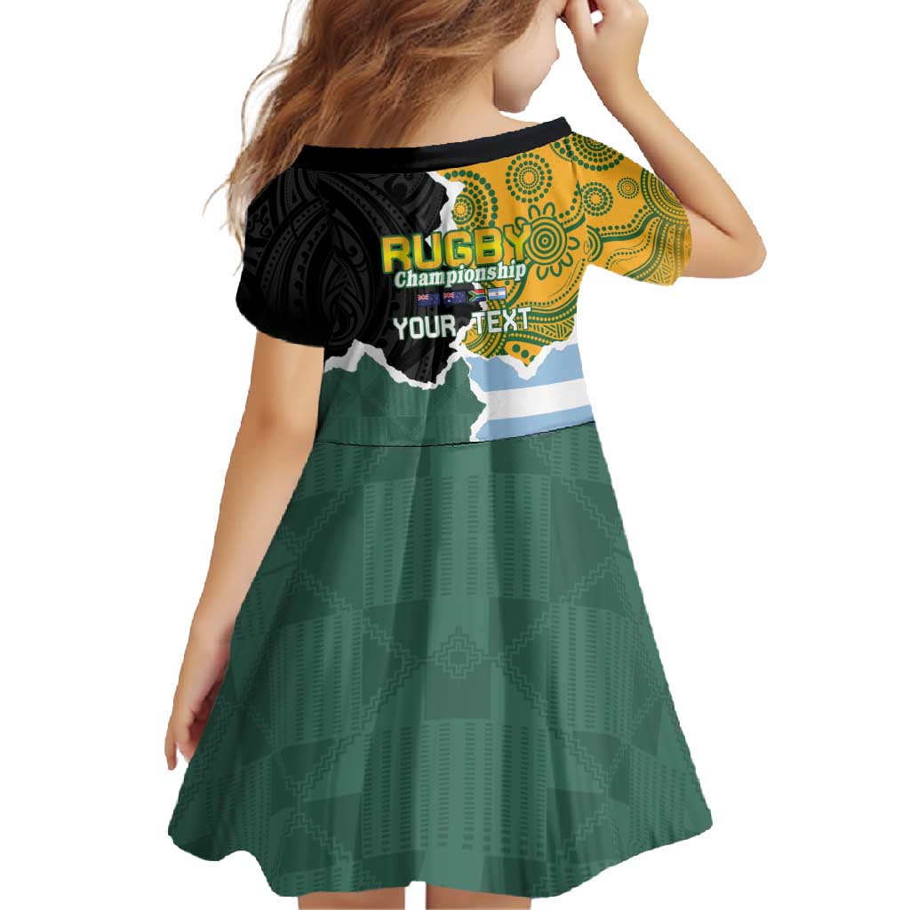Personalised Rugby 2025 Championship Family Matching Summer Maxi Dress and Hawaiian Shirt Southern Hemisphere Countries Mascots LT14 - Polynesian Pride
