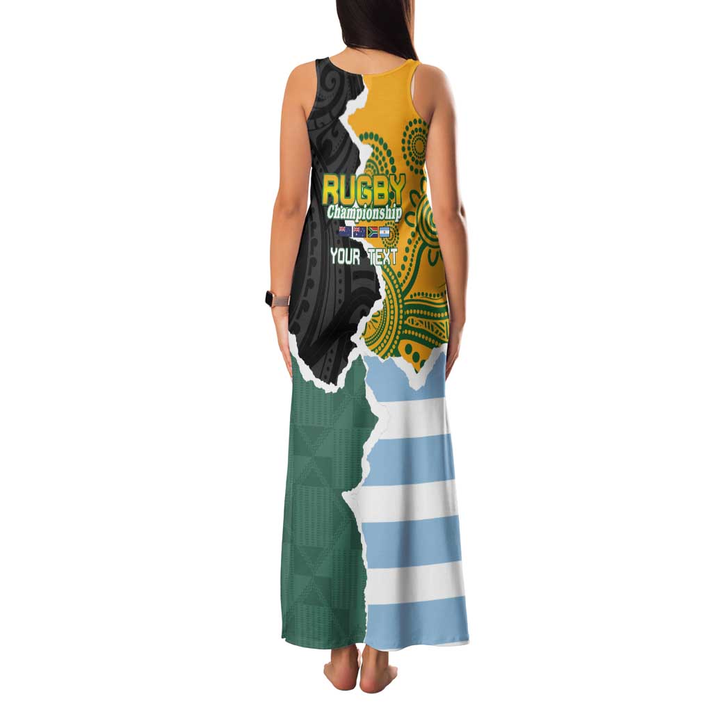 Personalised Rugby 2025 Championship Family Matching Tank Maxi Dress and Hawaiian Shirt Southern Hemisphere Countries Mascots LT14 - Polynesian Pride