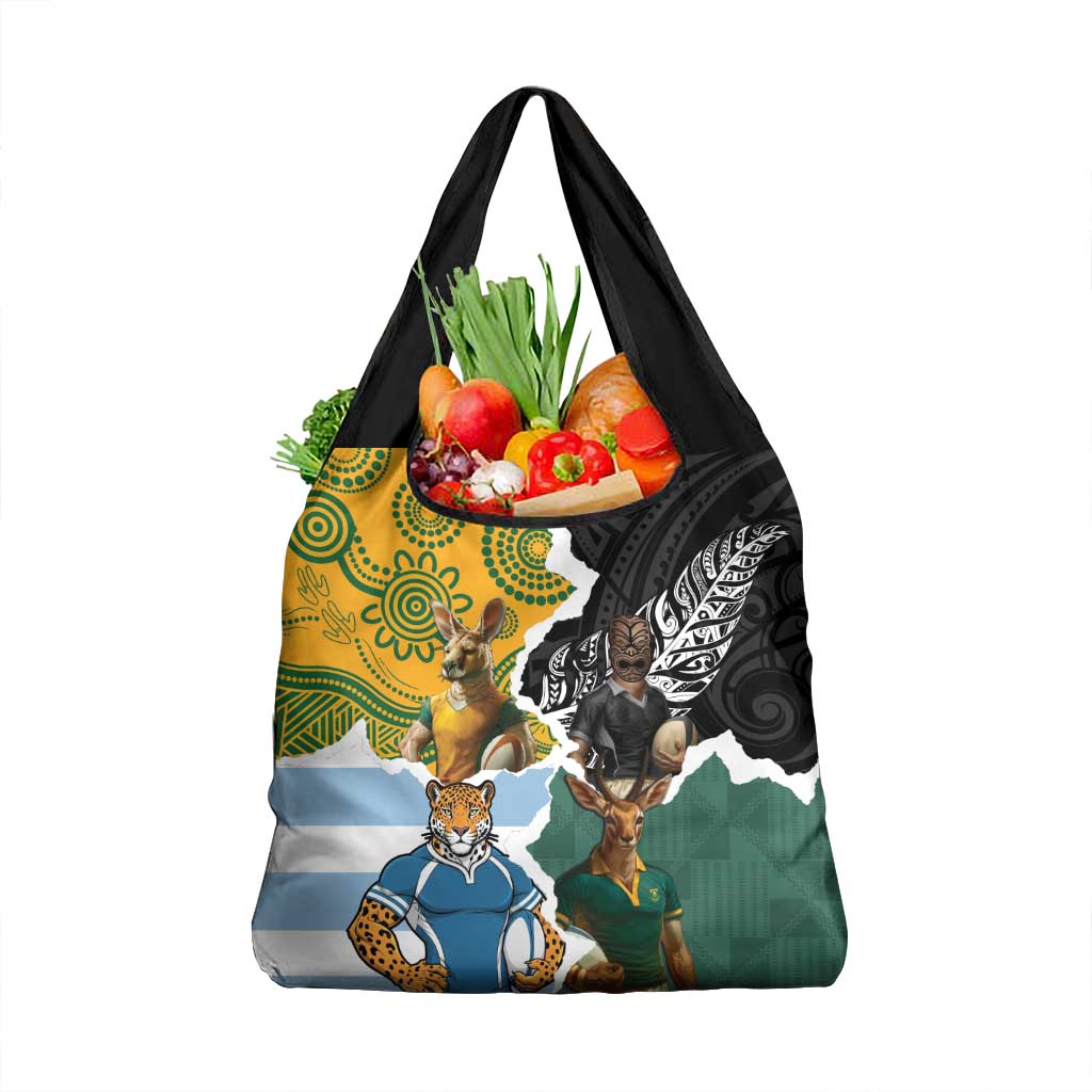 Rugby 2025 Championship Grocery Bag Southern Hemisphere Countries Mascots - Polynesian Pride