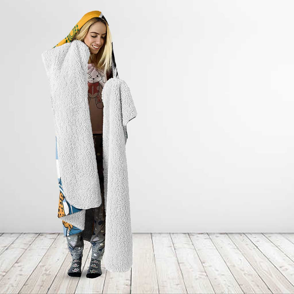 Rugby 2025 Championship Hooded Blanket Southern Hemisphere Countries Mascots - Polynesian Pride