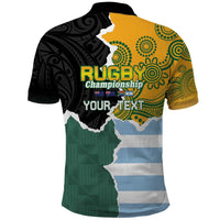 Personalised Rugby 2025 Championship Polo Shirt Southern Hemisphere Countries Mascots - Polynesian Pride