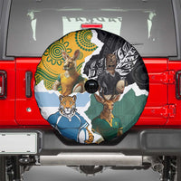 Rugby 2025 Championship Spare Tire Cover Southern Hemisphere Countries Mascots LT14 - Polynesian Pride