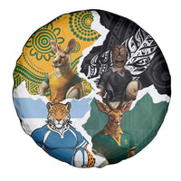 Rugby 2025 Championship Spare Tire Cover Southern Hemisphere Countries Mascots LT14 - Polynesian Pride
