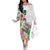 Aloha Hawaii Nene Goose Family Matching Off The Shoulder Long Sleeve Dress and Hawaiian Shirt Tropical Flowers Watercolor Stylized - Polynesian Pride
