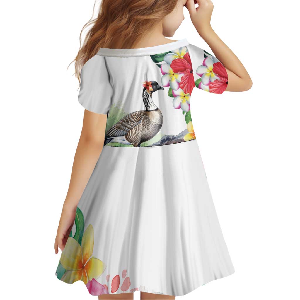 Aloha Hawaii Nene Goose Family Matching Summer Maxi Dress and Hawaiian Shirt Tropical Flowers Watercolor Stylized LT14 - Polynesian Pride