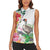 Aloha Hawaii Nene Goose Women Sleeveless Polo Shirt Tropical Flowers Watercolor Stylized - Polynesian Pride