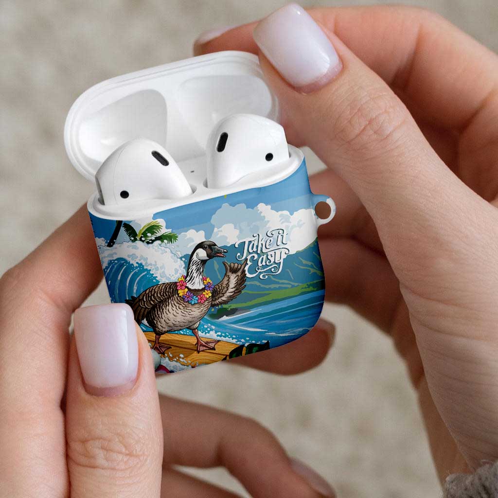 Aloha Hawaii Shaka Nene Goose AirPods Case Surfing Take It Easy - Polynesian Pride