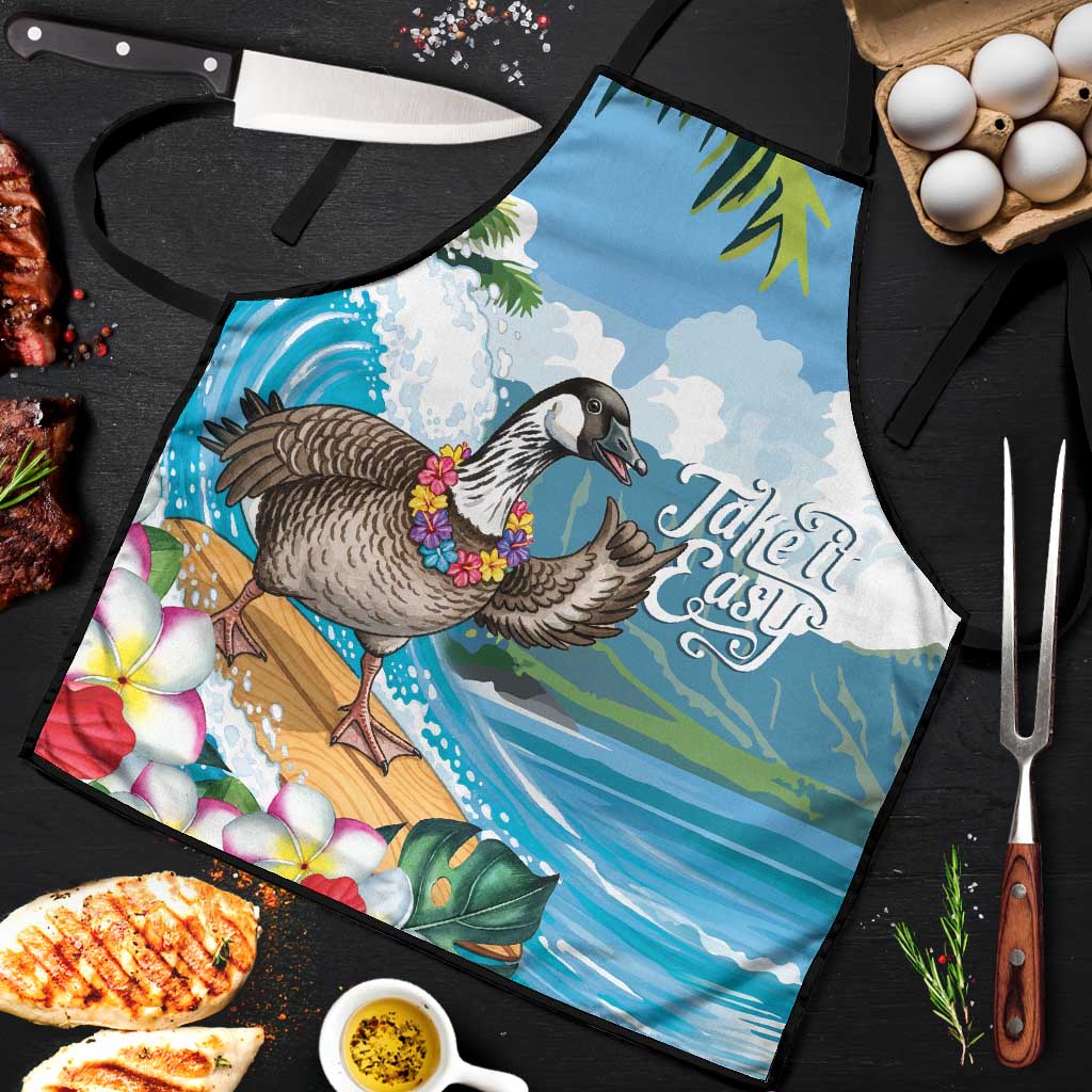 Aloha Hawaii Shaka Nene Goose Apron Surfing Take It Easy - Polynesian Pride