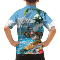 Aloha Hawaii Shaka Nene Goose Family Matching Off Shoulder Maxi Dress and Hawaiian Shirt Surfing Take It Easy - Polynesian Pride