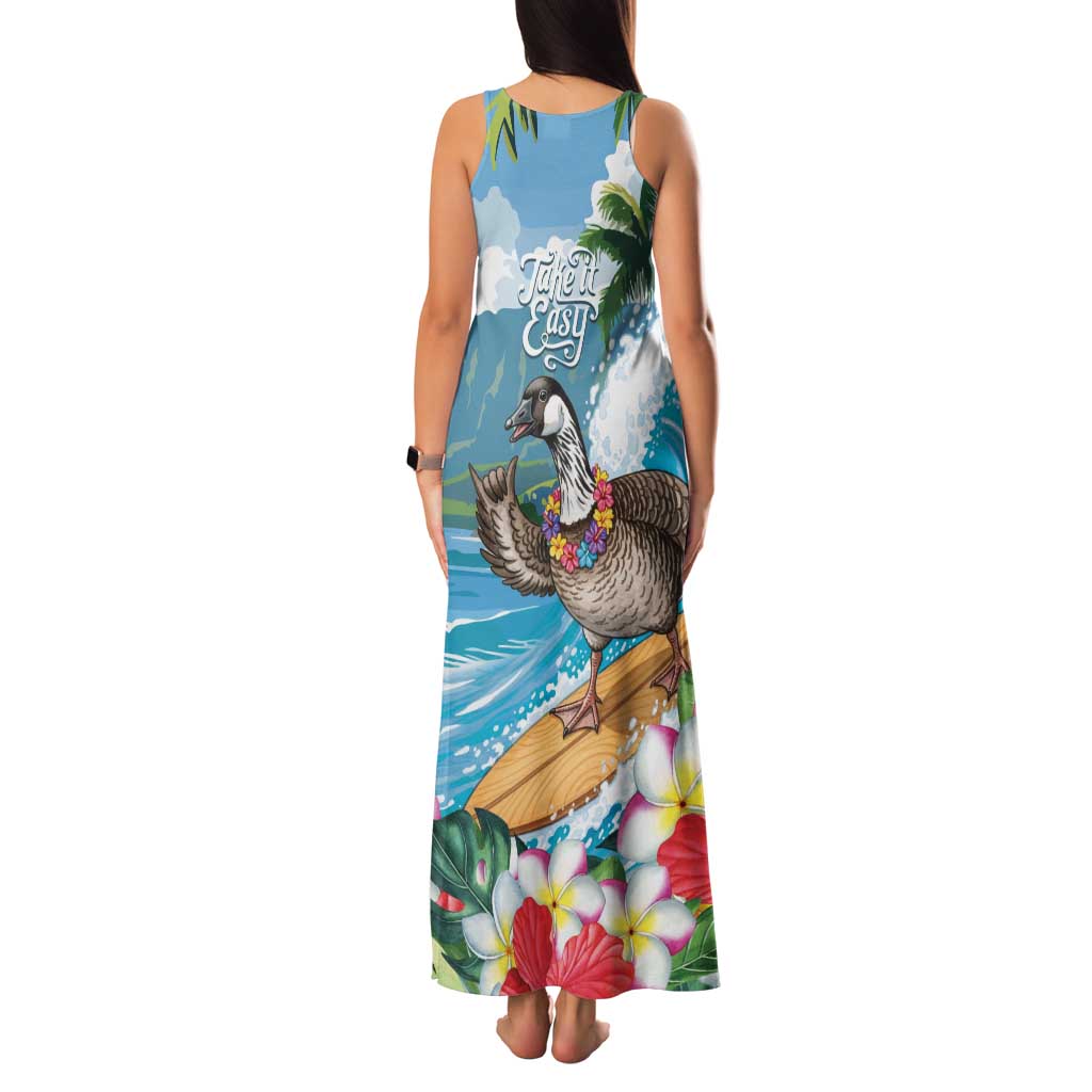 Aloha Hawaii Shaka Nene Goose Family Matching Tank Maxi Dress and Hawaiian Shirt Surfing Take It Easy LT14 - Polynesian Pride