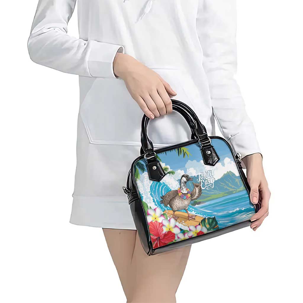 Aloha Hawaii Shaka Nene Goose Shoulder Handbag Surfing Take It Easy - Polynesian Pride