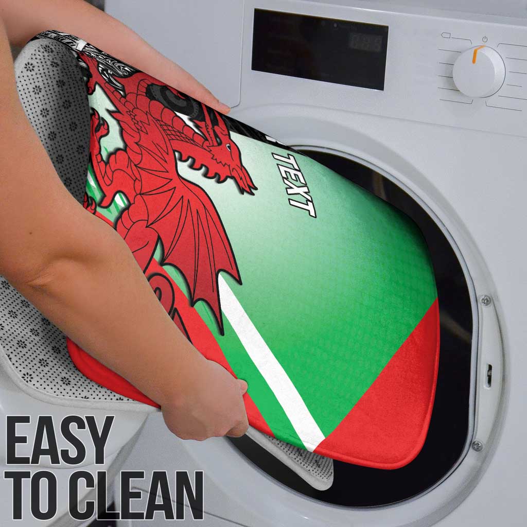 New Zealand and Wales Rugby Custom Bathroom Set Aotearoa All Black Combine Welsh Dragon - Polynesian Pride