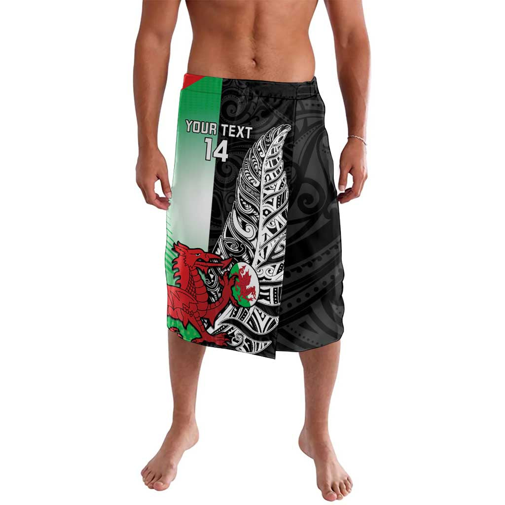 New Zealand and Wales Rugby Custom Lavalava Aotearoa All Black Combine Welsh Dragon - Polynesian Pride