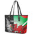 New Zealand and Wales Rugby Custom Leather Tote Bag Aotearoa All Black Combine Welsh Dragon - Polynesian Pride