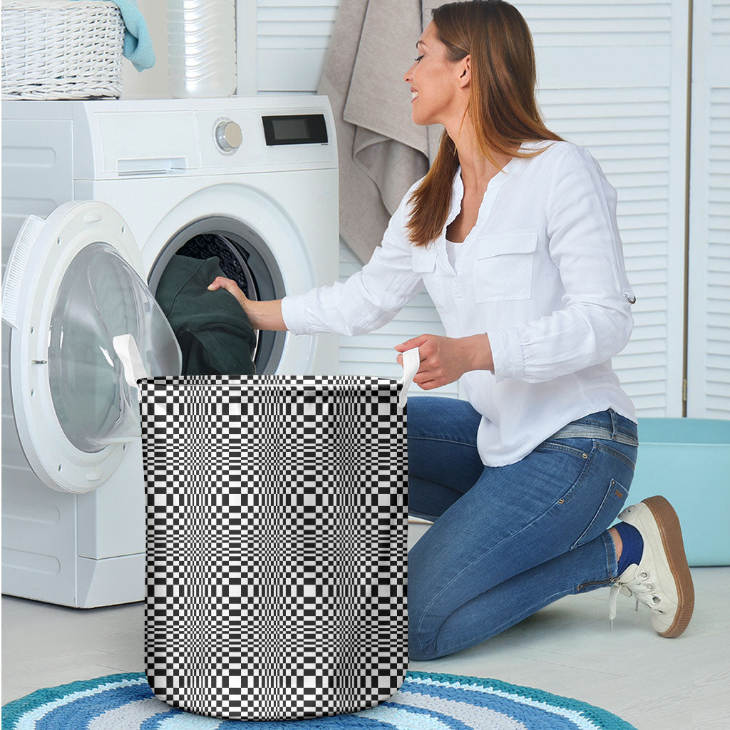 Black White Filipino Binakol Motifs Laundry Basket Mabuhay Philippines Festival Kusikus Pattern LT14 - Polynesian Pride
