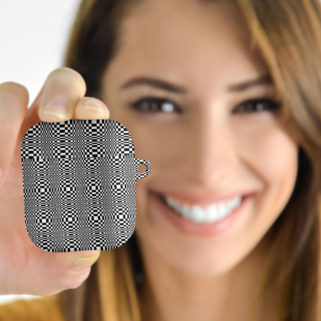Black White Filipino Binakol Motifs AirPods Case Mabuhay Philippines Festival Kusikus Pattern LT14 - Polynesian Pride
