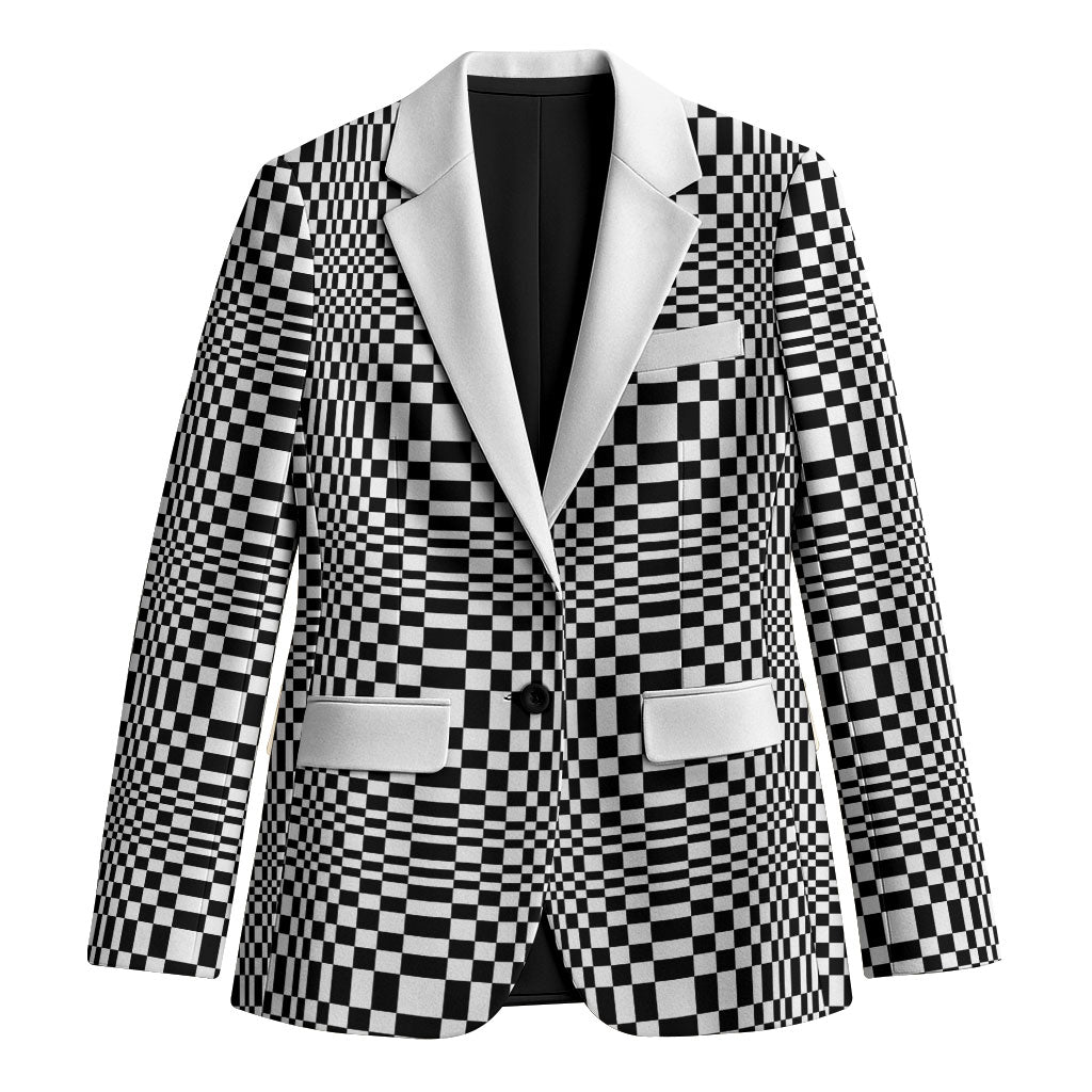 Black White Filipino Binakol Motifs Blazer Mabuhay Philippines Festival Kusikus Pattern LT14 Unisex Black - Polynesian Pride