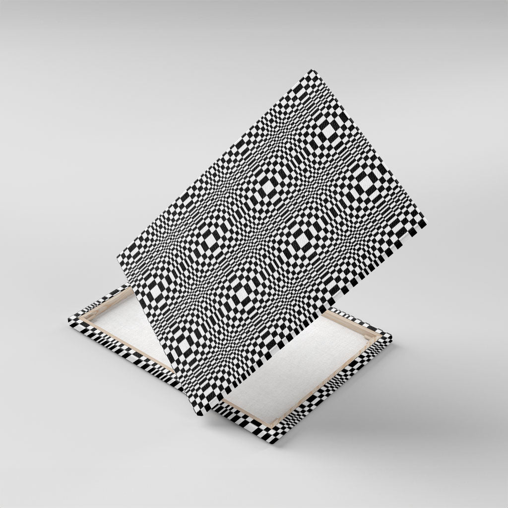 Black White Filipino Binakol Motifs Canvas Wall Art Mabuhay Philippines Festival Kusikus Pattern LT14 With Frame Black - Polynesian Pride