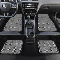 Black White Filipino Binakol Motifs Car Mats Mabuhay Philippines Festival Kusikus Pattern LT14 Set 4pcs Black - Polynesian Pride