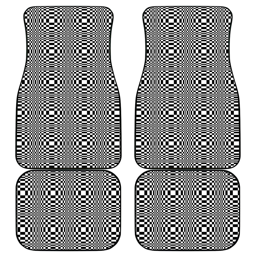 Black White Filipino Binakol Motifs Car Mats Mabuhay Philippines Festival Kusikus Pattern LT14 - Polynesian Pride
