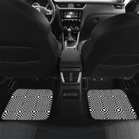 Black White Filipino Binakol Motifs Car Mats Mabuhay Philippines Festival Kusikus Pattern LT14 Set 2pcs - Back Black - Polynesian Pride