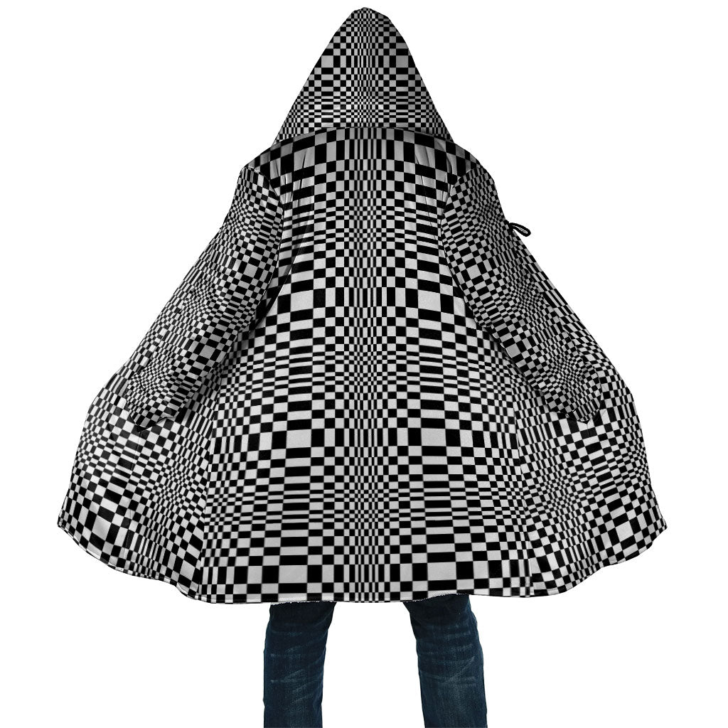 Black White Filipino Binakol Motifs Cloak Mabuhay Philippines Festival Kusikus Pattern LT14 Unisex Black - Polynesian Pride