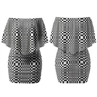 Black White Filipino Binakol Motifs Couples Matching Off Shoulder Short Dress and Hawaiian Shirt Mabuhay Philippines Festival Kusikus Pattern LT14 - Polynesian Pride