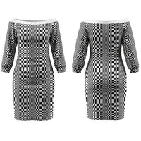 Black White Filipino Binakol Motifs Couples Matching Off The Shoulder Long Sleeve Dress and Long Sleeve Button Shirt Mabuhay Philippines Festival Kusikus Pattern LT14 - Polynesian Pride
