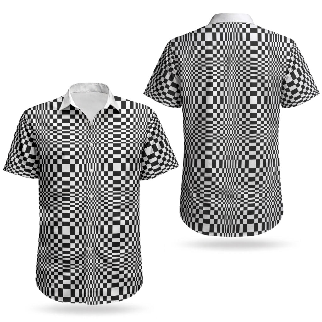 Black White Filipino Binakol Motifs Couples Matching Puletasi and Hawaiian Shirt Mabuhay Philippines Festival Kusikus Pattern LT14 - Polynesian Pride