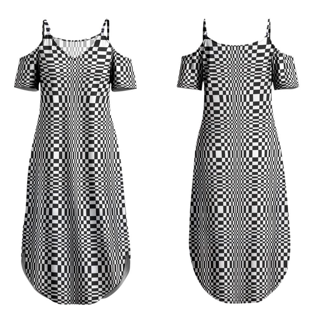Black White Filipino Binakol Motifs Couples Matching Summer Maxi Dress and Hawaiian Shirt Mabuhay Philippines Festival Kusikus Pattern LT14 - Polynesian Pride