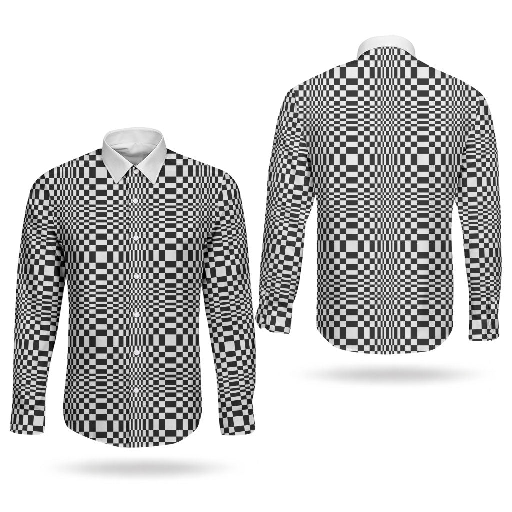 Black White Filipino Binakol Motifs Couples Matching Summer Maxi Dress and Long Sleeve Button Shirt Mabuhay Philippines Festival Kusikus Pattern LT14 - Polynesian Pride