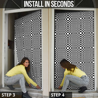 Black White Filipino Binakol Motifs Door Cover Mabuhay Philippines Festival Kusikus Pattern LT14 - Polynesian Pride