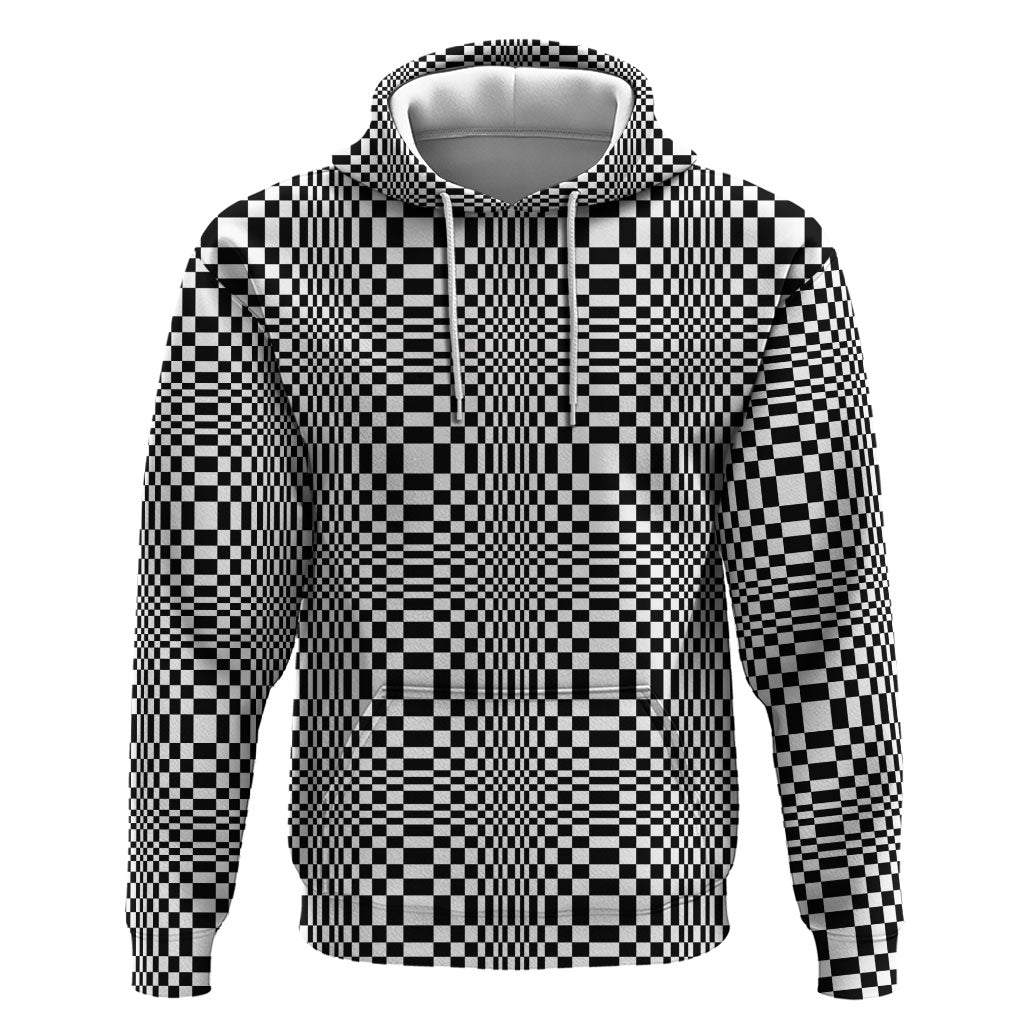 Black White Filipino Binakol Motifs Hoodie Mabuhay Philippines Festival Kusikus Pattern LT14 Pullover Hoodie Black - Polynesian Pride