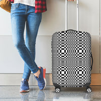 Black White Filipino Binakol Motifs Luggage Cover Mabuhay Philippines Festival Kusikus Pattern LT14 - Polynesian Pride