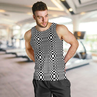 Black White Filipino Binakol Motifs Men Tank Top Mabuhay Philippines Festival Kusikus Pattern LT14 Black - Polynesian Pride