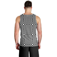 Black White Filipino Binakol Motifs Men Tank Top Mabuhay Philippines Festival Kusikus Pattern LT14 - Polynesian Pride