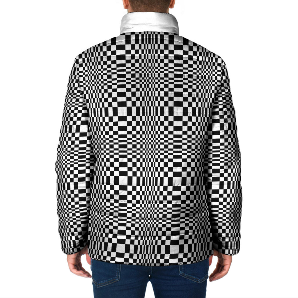 Black White Filipino Binakol Motifs Padded Jacket Mabuhay Philippines Festival Kusikus Pattern LT14 - Polynesian Pride
