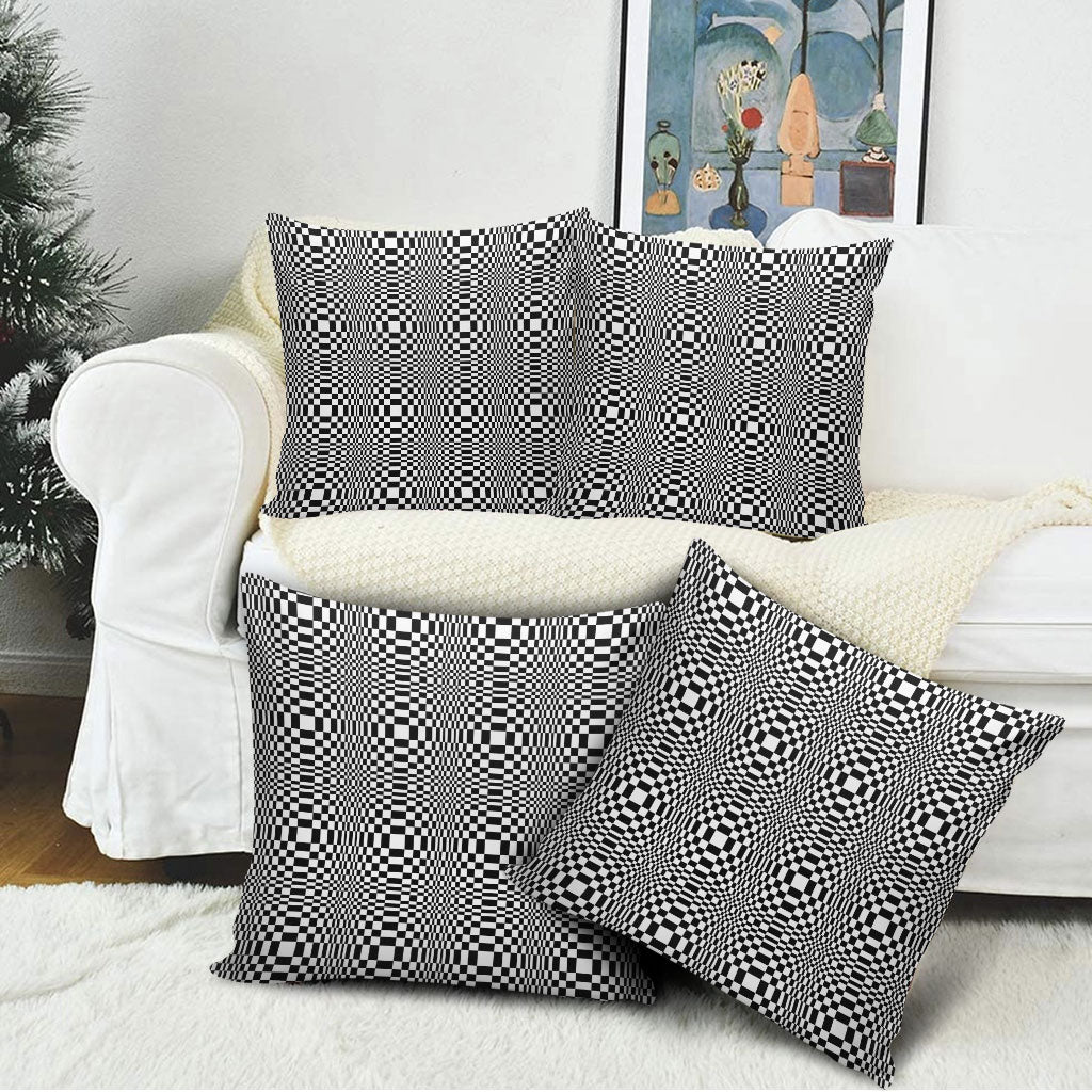 Black White Filipino Binakol Motifs Pillow Cover Mabuhay Philippines Festival Kusikus Pattern LT14 - Polynesian Pride