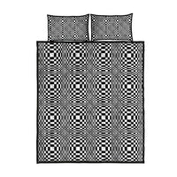 Black White Filipino Binakol Motifs Quilt Bed Set Mabuhay Philippines Festival Kusikus Pattern LT14 - Polynesian Pride