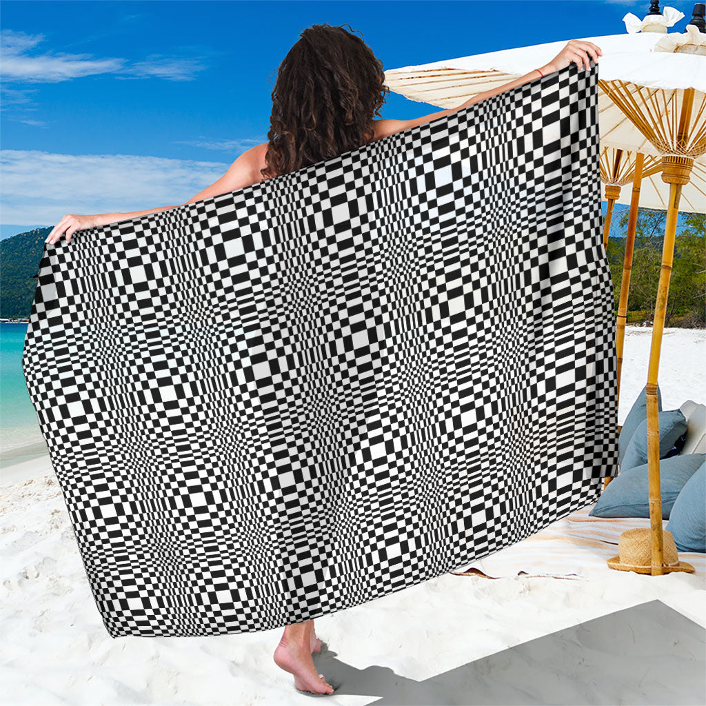 Black White Filipino Binakol Motifs Sarong Mabuhay Philippines Festival Kusikus Pattern LT14 One Size 44 x 66 inches Black - Polynesian Pride